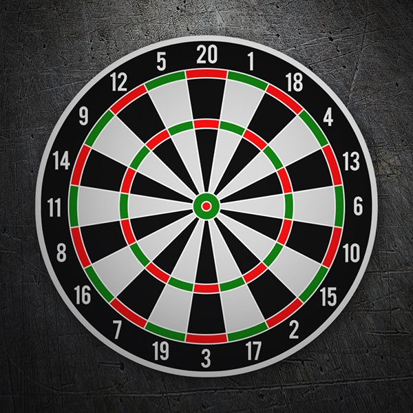 Pegatina circular multicolor